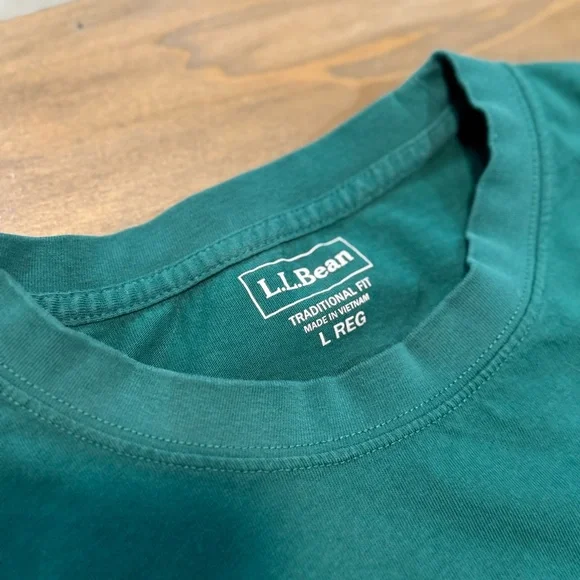 L.L. Bean Men's Teal Short Sleeve Tee - Picture 2 of 7
